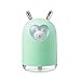 Nawilżacz powietrza królik nawilżacz powietrza 300 ml uroczy zwierzak chłodna mgiełka dyfuzor olejków zapachowych romantyczny kolor lampa LED nawilżacz USB (kolor: Zielony)
