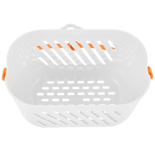 BESPORTBLE Cesta de Almacenamiento Colgante para Ducha de Material Plástico Claro, con Orificios de Drenaje, Tamaño Pequeño para Baño y Cocina, Organizador Práctico para Artículos de