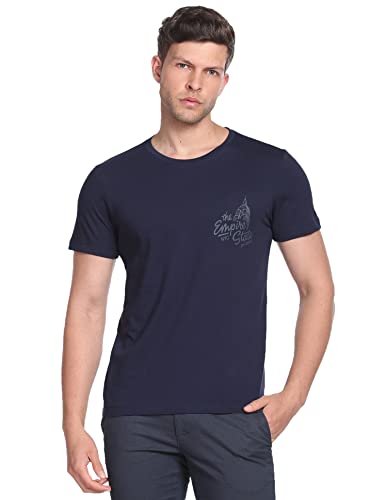Image of Arrow Sport Men Regular fit CottonShort Sleeves Single Jersey Cotton T-Shirt