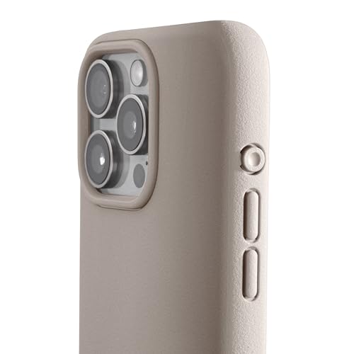 TineeOwl for iPhone 15 Pro Max Magnetic Case, Compatible with MagSafe, TPU, Minimalist, Slim/Thin and Grippy with Microfiber Lining, Rounded Action Button (Stone)