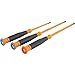 Klein Tools 85613INS Mini Precision Screwdriver Set, 1000V Rated Insulated Screwdrivers, #1 Phillips, 3/32, 1/8-Inch Slotted Tips, 3-Piece