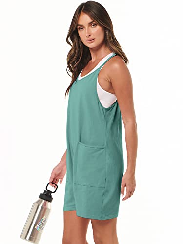 Anrabess Rompers For Women Shorts Overalls Jumpsuits Casual Summer Outfits 2023 Fashion Comfy Clothes Sleeveless Jumpers With Pockets A948-Hulan-L #TOP24