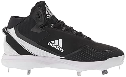 Adidas Men's Icon 7 Mid Baseball Shoe, Black/White/Silver Metallic, 13 #TOP5