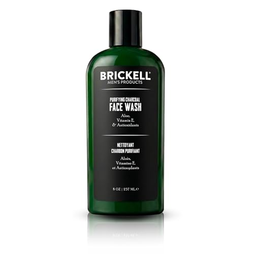 Brickell Men's Purifying Charcoal Face Wash - Natürliche und organische Gesichtsreinigung für den Mann - Männer Reinigungsgel für die ultimative Gesichtspflege - 237 ml - Parfümiert