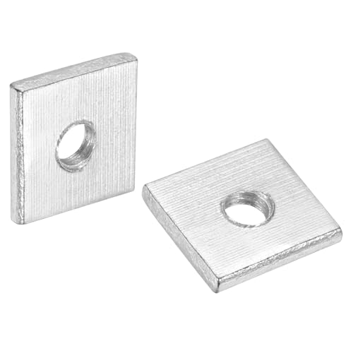 uxcell 10Pcs M4x12mmx2mm Square Nuts, Carbon Steel Zinc Plated Coarse