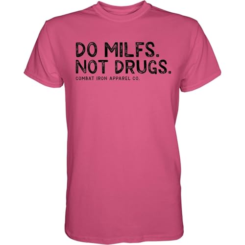 Combat Iron Men’s Graphic Short Sleeve T-Shirt | Do Milfs Not Drugs Athletic Mens Novelty Tee
