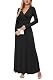 Maxikleid für Damen mit Langarm und V-Ausschnitt