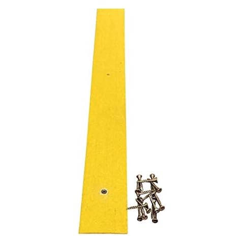 Non Slip Decking Strips - 50mm x 1000mm Anti Slip Convex Decking Strips Super Grip Stop Slipping GRP Composites (Yellow) Cover