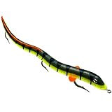 Delong Lures - Fishing Lures 13' Soft EEL Lure for Musky Pike Cobia Barracuda with 3 Hooks. Fresh Water and Salt Water Fishing Lure Glide Bait with Instructions