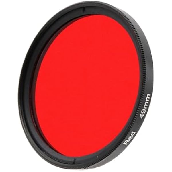 Filtr kolorów do lustrzanki lustrzanki lustrzanki 49 mm filtr obiektywu niebieski czerwony pomarańczowy czerwony żółty zielony (Red)
