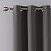 Blackout Curtains Solid Color Matte Heat Insulation Sunscreen Blackout Curtains 160*107Cm/63*42 Inch Dark Grey 1 Pair