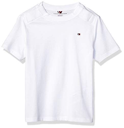 Tommy Hilfiger Boys' Adaptive T Shirt With Magnetic Closure At Shoulder, Bright White Xs #TOP18