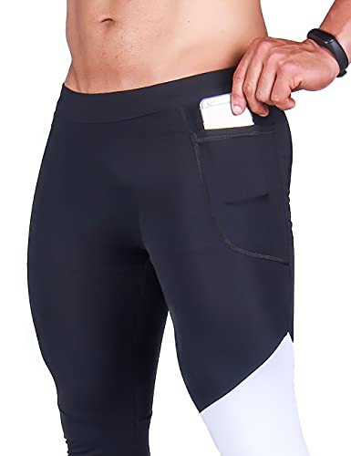 Calça Legging Masculina com Bolso Porta Celular Corrida Treino Musculação Surty Over Running (Preto,