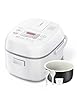 Toshiba Mini Rice Cooker, 3 Cups Uncooked Small Rice Cooker, Steamer & Warmer, With Fuzzy Logic And One-Touch Cooking, 24 Hour Delay Timer And Auto Keep Warm Feature, White