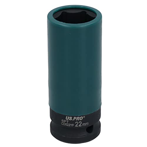 22mm 1/2" Drive Double Deep Metric Alloy Wheel Nut Thin Walled Impact Socket - Image 4