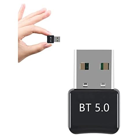 JILM USB 5.0 Bluetooth Adapter, 5.0+EDR Dongle Bluetooth Transmitter Receiver for PC/Laptop/Computer/Desktop, Support Windows 10/8/8.1/7, USB Adapter for Headset Speaker Keyboard Mouse Printer Cover