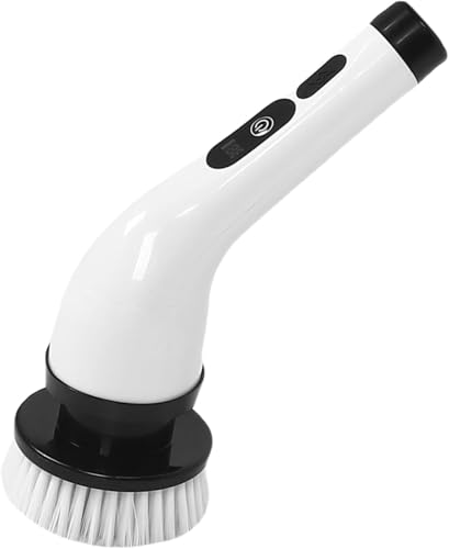 Spin Scrubber Elettrico Spazzola di Pulizia Senza Fili con 8 Testine Spazzolone Power Scrubber con Manico di Estensione Regolabile Ideale per Pulizia Bagni