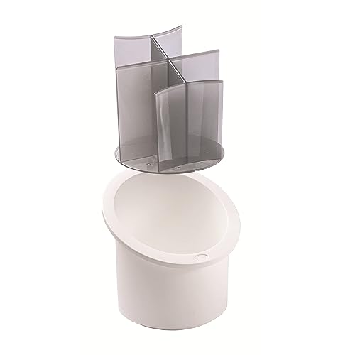 Snips Scolaposate con Separatori | Portaposate | Colore Bianco Grigio | Griglia Removibile | Made in Italy | BPA Free | 17 x 16 x 16.5 cm - Immagine 2