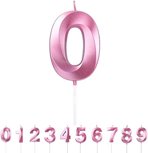 Polly Online 3D Birthday Number Candles 0-9 Birthday Candles Blue Glitter Big Number Candles Decoration for Birthday Anniversary Wedding Party Graduation Party