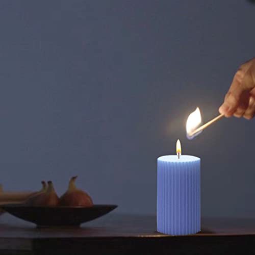 3 Pcs Candle Molds 3D Stripe Candle Molds Pillar Square Resin Mold For Aromatherapy Candle Soap Making Home Decorate #TOP5