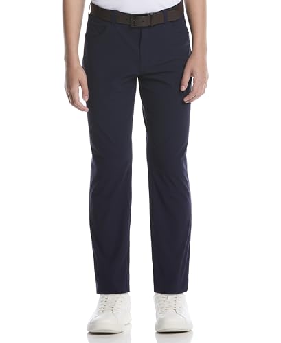 PGA TOUR Boys' Short Sleeve Printed Golf Polo Shirt Moisture Wicking