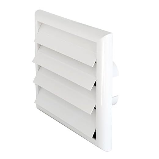 La Ventilazione SU1818B - Rejilla de 180 x 180 mm para superponer de ABS, blanco, con solapas de gravedad