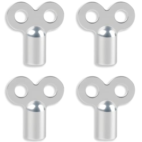 EJRUP 4 Piezas Kit uego de llaves de purgado de radiadores, Llave cuadrada para radiado, robusto y estable, reduce el ruido, llave para purgar radiadores