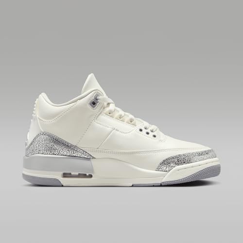 Air Jordan 3 Retro Women's Shoes (CK9246-100, Sail/Metallic Silver/Cement Grey)3