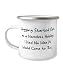 Cool Juggling 12oz Camper Mug, Juggling Started Out as a Harmless Hobby. I Had No Idea, For Friends, Present From, For Juggling