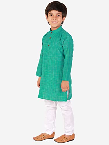 Image of Pro-Ethic Style Developer Kids Cotton Solid Ethnic Kurta Pajama Set|Traditional Style Kurta Pajama