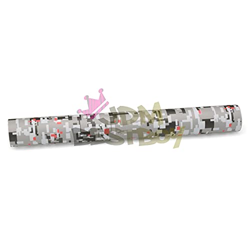 Urban Red Camouflage Digital Camo Vinyl Wrap Decal Sticker Bubble Free Car Self Adhesive Film - 4"X8" (10Cmx20Cm) Sample #TOP2