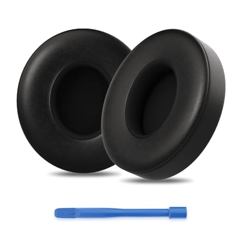 Replacement Ear Pads for Beats Solo 4 Headaphone, Soft and Sweat-Proof Protein PU EarPad for Beats Solo 4 Headaphone, Noise-reducing Memory Foam(Black)