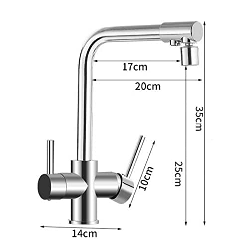 Robinet en laiton pour évier de cuisine et bar avec mitigeur eau chaude