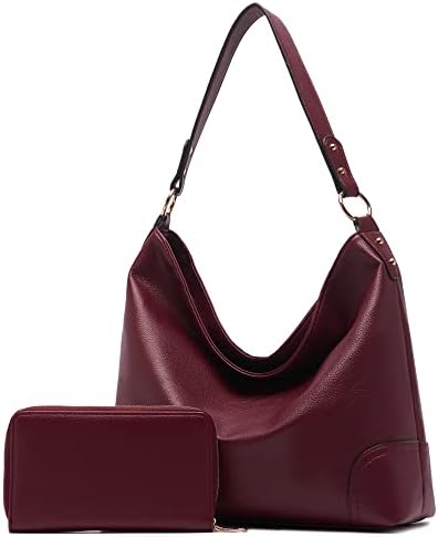 Hobo Purses for Women With Matching Card Holder Wallet – Soft Hobo Handbag Set Shoulder bag – Womens Satchel