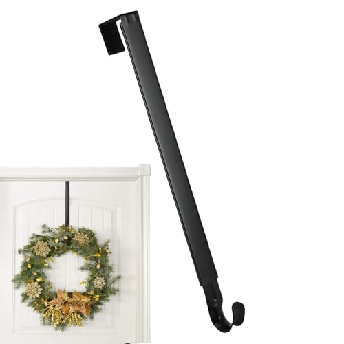 Smileshiney Cintres de Couronne de Porte réglables - Support de Couronne Robuste et Extensible - Crochets Utilitaires pour Noël, Pâques, Halloween, récolte d'automne