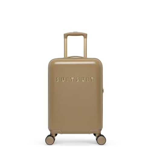 SUITSUIT Handgepäck Koffer mit 4 Rollen 55 x 35 x 20 cm - Hartschalen Kabinentrolley mit TSA-Schloss - Fusion Iced Coffee