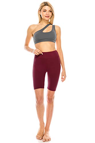 Image of ALWAYS Women's High Waist Bike Shorts - Athletic Workout Tummy Control Stretch Running Yoga Pants
