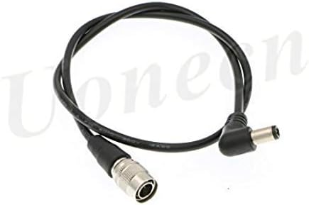 UonecnPower Cable for Sound Devices 633/644/688 for Zoom F8 Right Angle DC to 4 pin Hirose Male