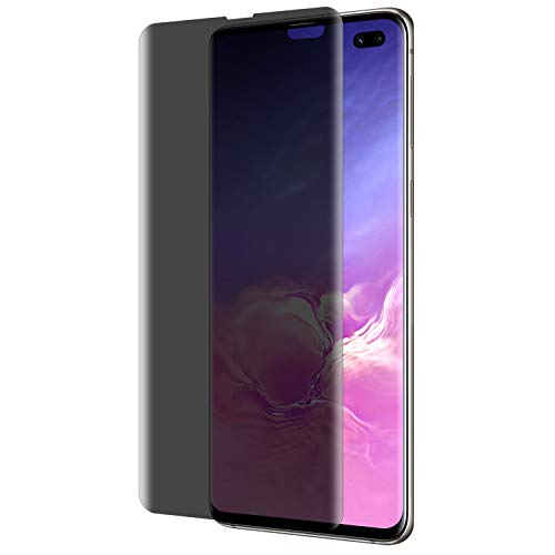 Ruiooy-Fit for Galaxy S10 Plus Privacy Screen Protector Full Adhesive Plastic Soft Film, Anti-Spy Screen, Anti-Scratch, Anti-Shock, Bubble Free, (NOT Tempered Glass)[1-Pack]