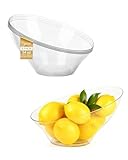 BESTSTAR Clear Plastic Serving Bowls 8 Pack 54 OZ– Angled Disposable Party Bowls for Chips, Salad, Fruit & Candy – Heavy Duty Clear Serving Bowls for Parties, Buffet, Catering, Wedding, Daily Use