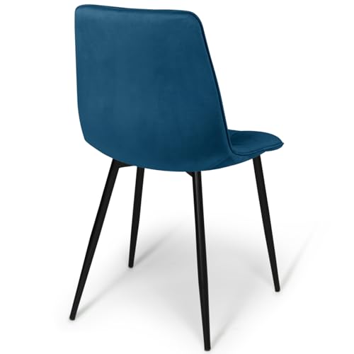 Lot de 4 chaises MILA en velours pour salle à manger - vue 5