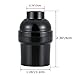 E26 Light Socket,Standard Screw-in Lamp Socket Holder for Edison Retro Pendant Lamp Bulbs-9 Pack Basic Black