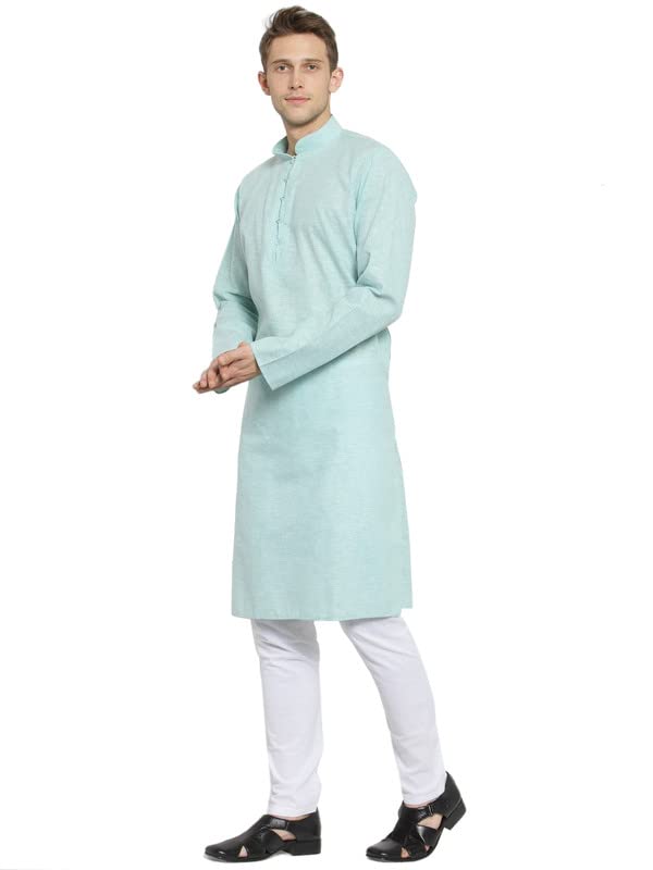 Image of RG DESIGNERS R VASUDEV Solid Cotton Kurta Churidhar set for Mens (10614)