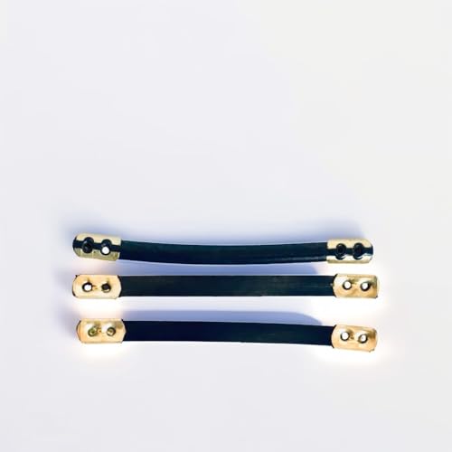 Telliswelt 3 Mantelaufhänger Kunststoff mit Messingkappen am Ende 9 cm