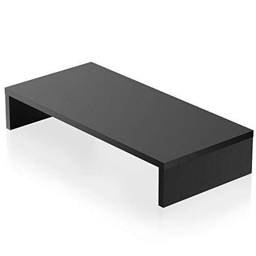 Preisvergleich Produktbild FITUEUES Monitorständer Ergonomischer Laptop-Druckerständer,Bildschirmstä... aus Holz für Laptop,Computer,Bildschirm, Drucker, TV 54x25,5x10cm Drucker bis 15kg Schwarz DT105401WB