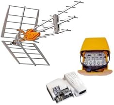 TELEVES Televes 149921 TNT DAT HD Boss UHF Gain 42dB Antenna + Power Supply 24V + Easy F Amplifier