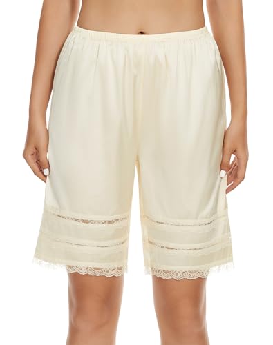 Image of MANCYFIT Pettipants for Women Under Dress, Long Culotte Slip