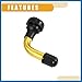 A ABSOPRO 5 Pcs Universal PVR50 Tubeless Tire Valve Stem - Cars RV Bicycles Motorcycles Trailers Tubeless Tire Valve - Stainless Steel Gold Tone Item Replacement