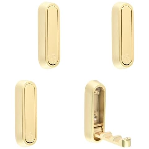 MOROBOR 4pcs Elliptical Folding Wall Hook Non-Slip Heavy Duty Foldable Coat Hook Zinc Alloy Wall Hanger Cover