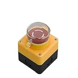 Emergency Stop Switch Button Switch Control Box Hand-held self Starting Button Waterproof Box Electrical Industrial Emergency Stop LA38(1Hole)